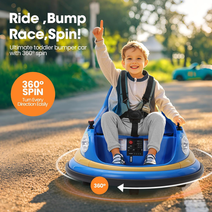 Electric Bumper Car for Kids with Remote Controller